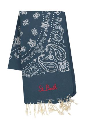 Telo in cotone stampa Paisley Blu SAINT BARTH KIDS | FOUT00902707L